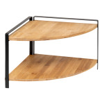 paris prix Étagère d'Angle 2 Niveaux en Bambou "Ordera" 29cm Naturel & Noir