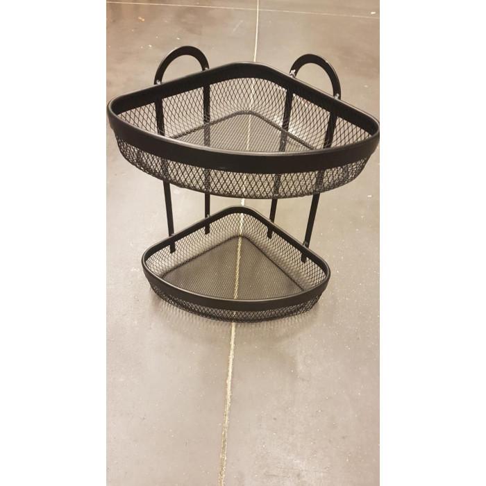 Paris Prix Étagère D'Angle 2 Niveaux "Mayaj" 33cm Noir