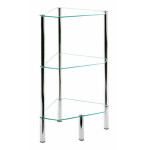 paris prix Étagère d'Angle en Verre "Eliot" 77cm Transparent