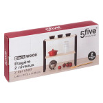 Paris Prix Étagère De Cuisine 2 Niveaux "Blackwood" 40cm Naturel