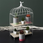 Paris Prix Étagère Déco à Poser "Cage à Oiseau" 51cm Blanc