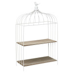 paris prix Étagère Déco à Poser "Cage à Oiseau" 51cm Blanc