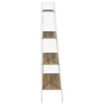 Paris Prix Étagère Déco "Bois & Métal" 148cm Blanc & Naturel