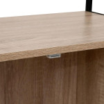 Paris Prix Étagère Design 2 Portes "Aliaj" 176cm Naturel & Noir