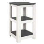 paris prix Étagère Design 3 Niveaux "Granit" 74cm Blanc
