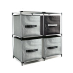Paris Prix Étagère Design 4 Casiers "Mondo" 70cm Gris