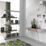 Paris Prix Étagère Design 4 Niveaux "Loni" 140cm Naturel & Gris