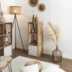 Paris Prix Étagère Modulable 3 Cases "Bali" 99cm Marron