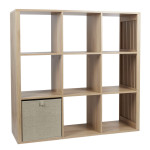 Paris Prix Étagère Modulable 9 Cases "Klaus" 102cm Marron