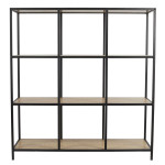 Paris Prix Étagère Modulable 9 Cases "Loka" 105cm Naturel