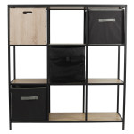 Paris Prix Étagère Modulable 9 Cases "Loka" 105cm Naturel