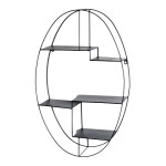 paris prix Étagère Murale 3 Niveaux "Tybia" 71cm Noir