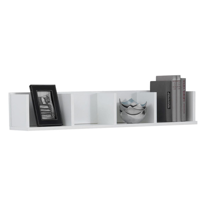 Paris Prix Étagère Murale 4 Compartiments "Nel" 92cm Blanc