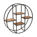 paris prix Etagère Murale 4 Niveaux industrielle "Torof" 78cm Noir