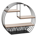 paris prix Étagère Murale 4 Niveaux "Palmer" 39cm Noir