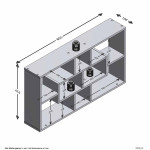 Paris Prix Étagère Murale "8 Compartiments" 85cm Chêne