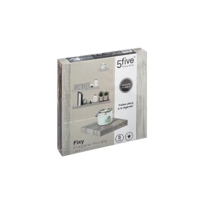 Paris Prix Étagère Murale Carré "Fixy" 24cm Chêne Gris