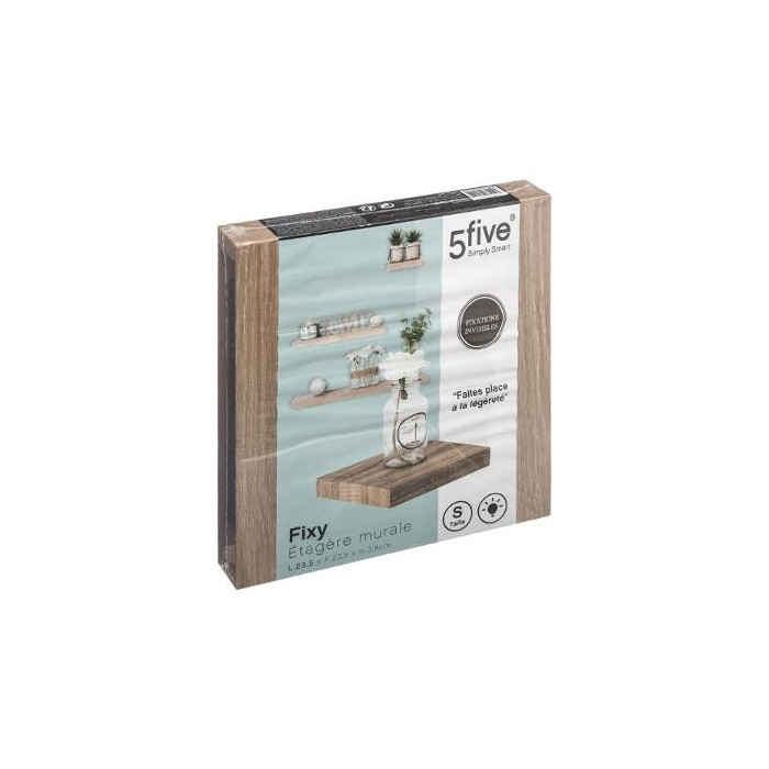 Paris Prix Étagère Murale Carré "Fixy" 24cm Chêne Naturel