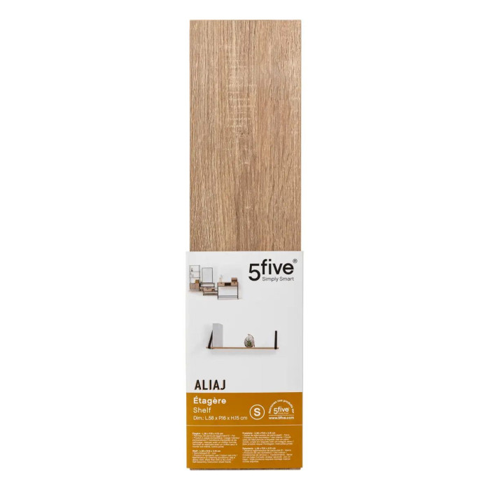 Paris Prix Étagère Murale Design "Aliaj" 58cm Naturel