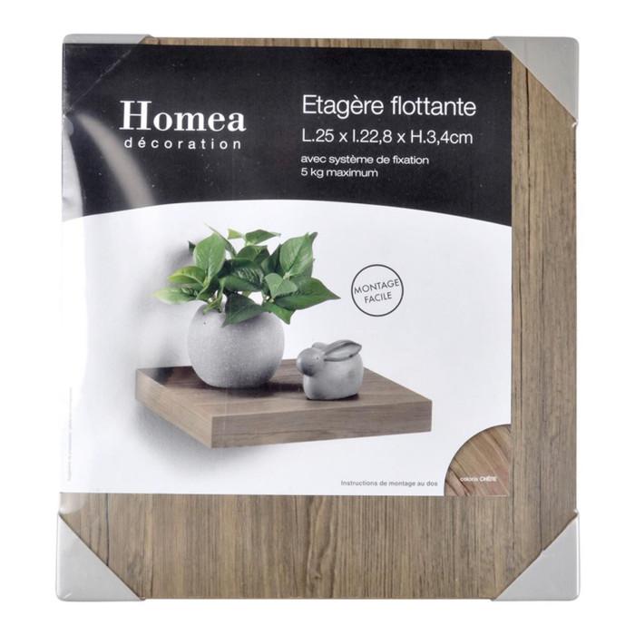Paris Prix Étagère Murale Design "Flottante" 25cm Chêne