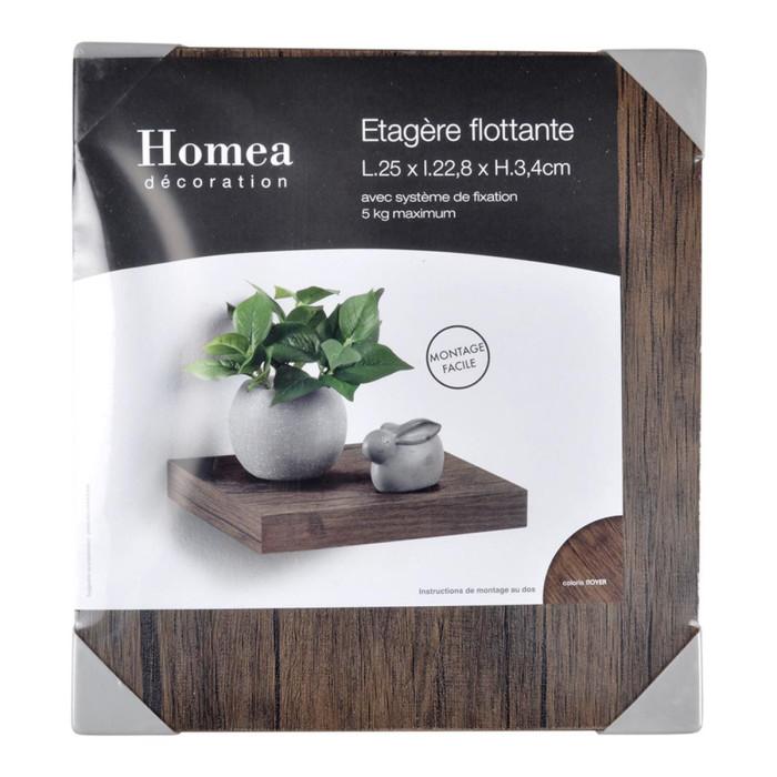 Paris Prix Étagère Murale Design "Flottante" 25cm Noyer