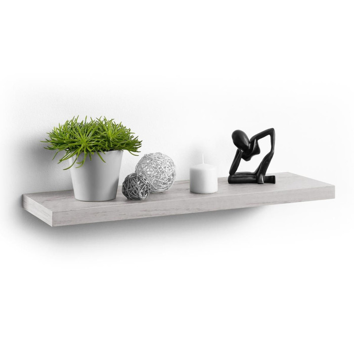 Paris Prix Étagère Murale Design "Flottante" 75cm Chêne Blanchi