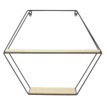 Paris Prix Étagère Murale Design "Hexagonale" 46cm Naturel