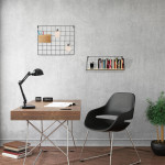 Paris Prix Étagère Murale Design "Hulka" 45cm Naturel & Noir