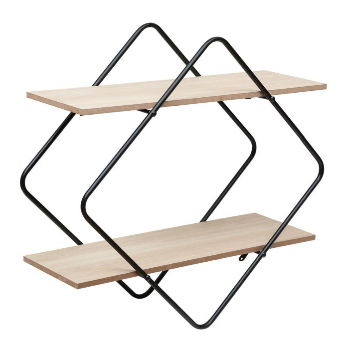 Paris Prix Étagère Murale Design "Nena" 48cm Noir & Beige