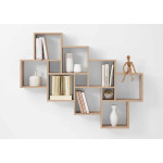 Paris Prix Étagère Murale Design "Riolo" 120cm Naturel