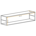 Paris Prix Étagère Murale Design "Switch VII" 120cm Noir