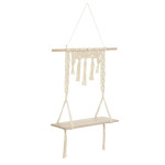 paris prix Étagère Murale en Bois "Macramé" 80cm Ivoire
