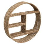 Paris Prix Étagère Murale Ronde "Seagrass" 58cm Beige