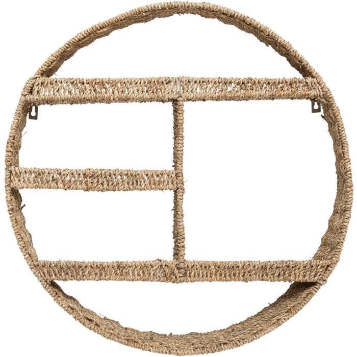 Paris Prix Étagère Murale Ronde "Seagrass" 58cm Beige