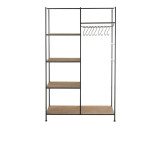Paris Prix Étagère & Penderie En Métal "Rack" 180cm Noir