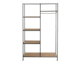 Paris Prix Étagère & Penderie En Métal "Rack" 180cm Noir
