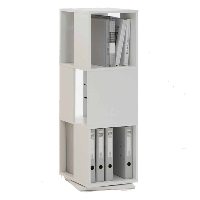 Paris Prix Étagère Pivotante "3 Compartiments" 108cm Blanc