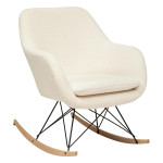 paris prix Fauteuil à Bascule Bouclette "Olmeto" 83cm Blanc