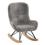 paris prix Fauteuil à Bascule Bouclette "Rocky" 68cm Anthracite