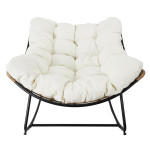 Paris Prix Fauteuil à Bascule & Coussin "Tulum" 114cm Beige