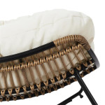 Paris Prix Fauteuil à Bascule & Coussin "Tulum" 114cm Beige