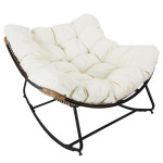 paris prix Fauteuil à Bascule & Coussin "Tulum" 114cm Beige