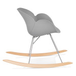 Paris Prix Fauteuil à Bascule Design "Kokkola" 99cm Gris