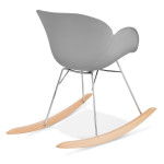 Paris Prix Fauteuil à Bascule Design "Kokkola" 99cm Gris