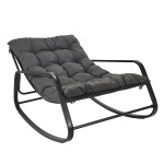 Paris Prix Fauteuil à Bascule Design "Miami" 130cm Gris