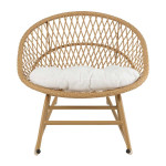 Paris Prix Fauteuil à Bascule Design "Zayo" 107cm Beige