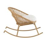 Paris Prix Fauteuil à Bascule Design "Zayo" 107cm Beige
