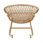 Paris Prix Fauteuil à Bascule Design "Zayo" 107cm Beige