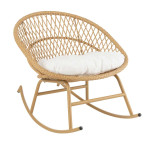 paris prix Fauteuil à Bascule Design "Zayo" 107cm Beige