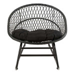 Paris Prix Fauteuil à Bascule Design "Zayo" 107cm Noir